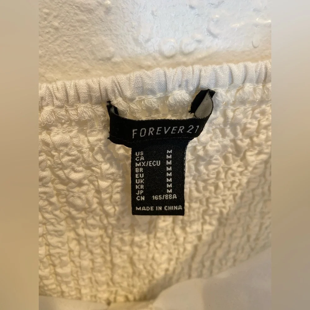 Forever 21 Square neck linen button midi summer dress